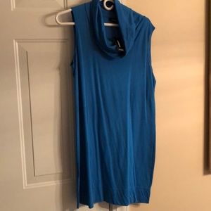 Sleeveless dress with cowel neck